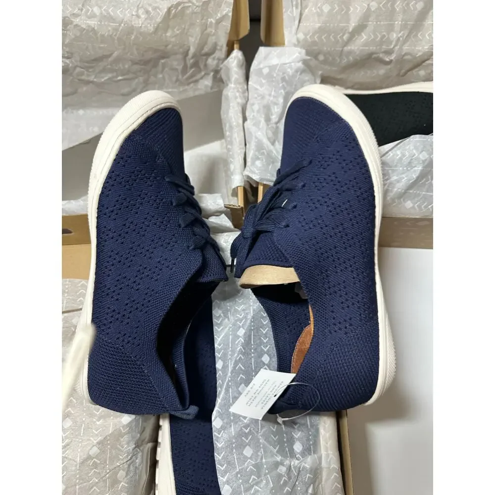 3 New NWT women zodiac 10 M Navy Blue classic fabric canvas walk flat walk shoes